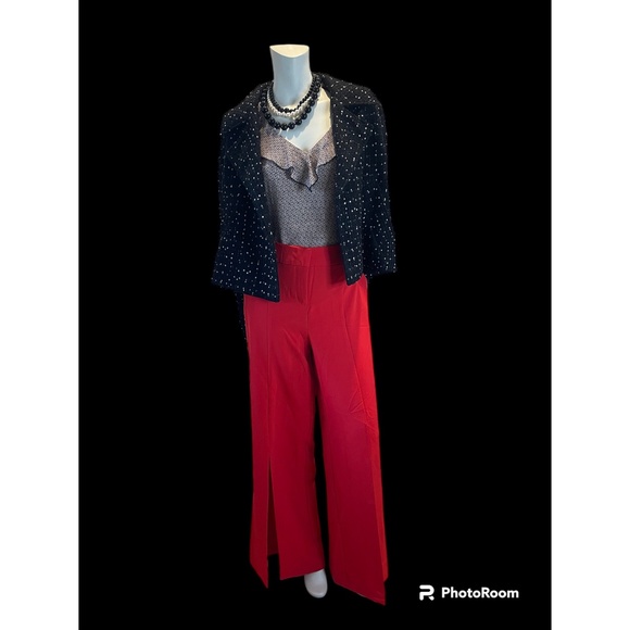 Cabi Stellar 3983 Star Stars Print V-neck Ruffle Tank Top Blouse Size Medium - Picture 8 of 9